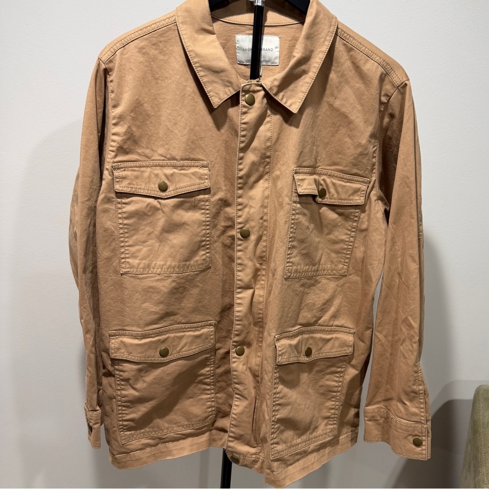 Lucky Brand Men's Military Field Jacket in Light Brown
